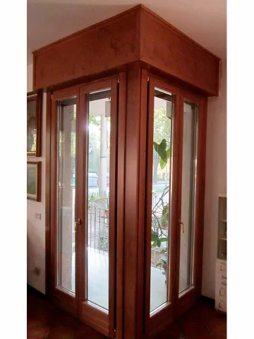 Portefinestra in legno-alluminio (lato interno)