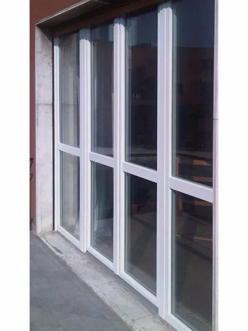 Portefinestra in PVC bianco Aluplast Ideal 4000