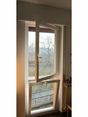 Portefinestra in PVC bianco Aluplast Ideal 4000